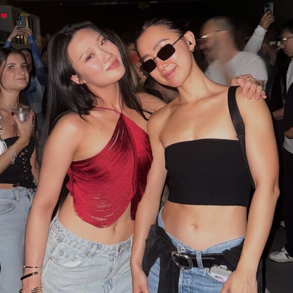 EDIKTED Hara Fringed Crisscross Backless Top - Picture 1 of 2